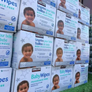 Pallet of baby wipes liquidation pallet — apparel & footwear, customer-return liquidation lot