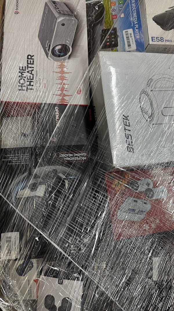 High-Count Mixed Electronics Liquidation Pallet High-Count Mixed Electronics Liquidation Pallet: customer-return consumer electronics pallet with free US shipping
