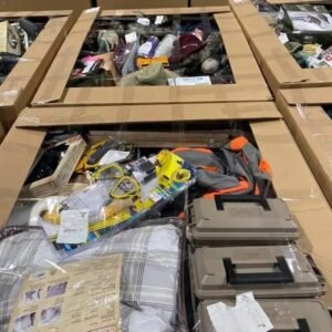 Pallet of hunting & fishing gear liquidation pallet — toys & seasonal, customer-return liquidation lot